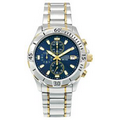 Citizen Men's Two-Tone Chronograph Bracelet Watch W/ Blue Dial